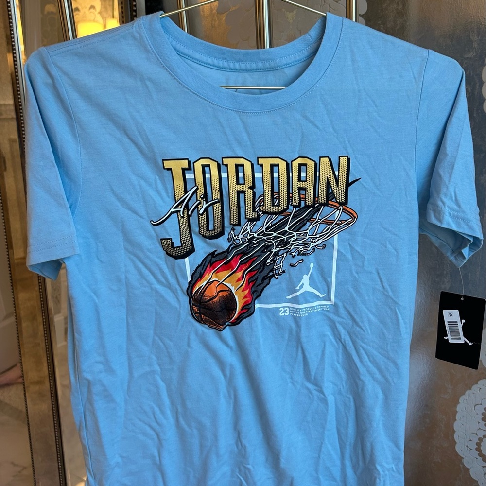 Jordan Light Blue Basketball Graphic Tee